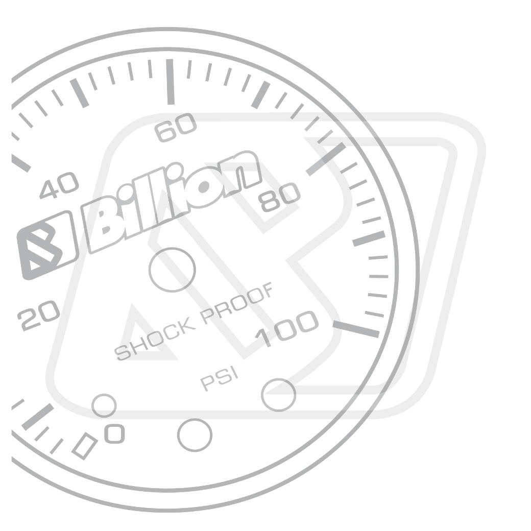 Pressure Gauge Billion หน้าเกจวัดแรงดันน้ำมัน 1/8" NPT สำหรับ Regulator และ Fuel Rail