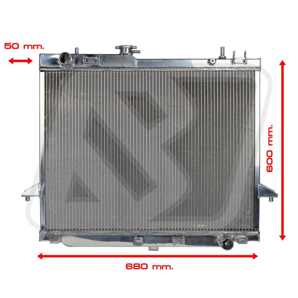 หม้อน้ำอลูมิเนียม Billion 2 ช่องใหญ่ ISUZU D-MAX 3.0L ปี 2012 (MT) หนา 50mm.