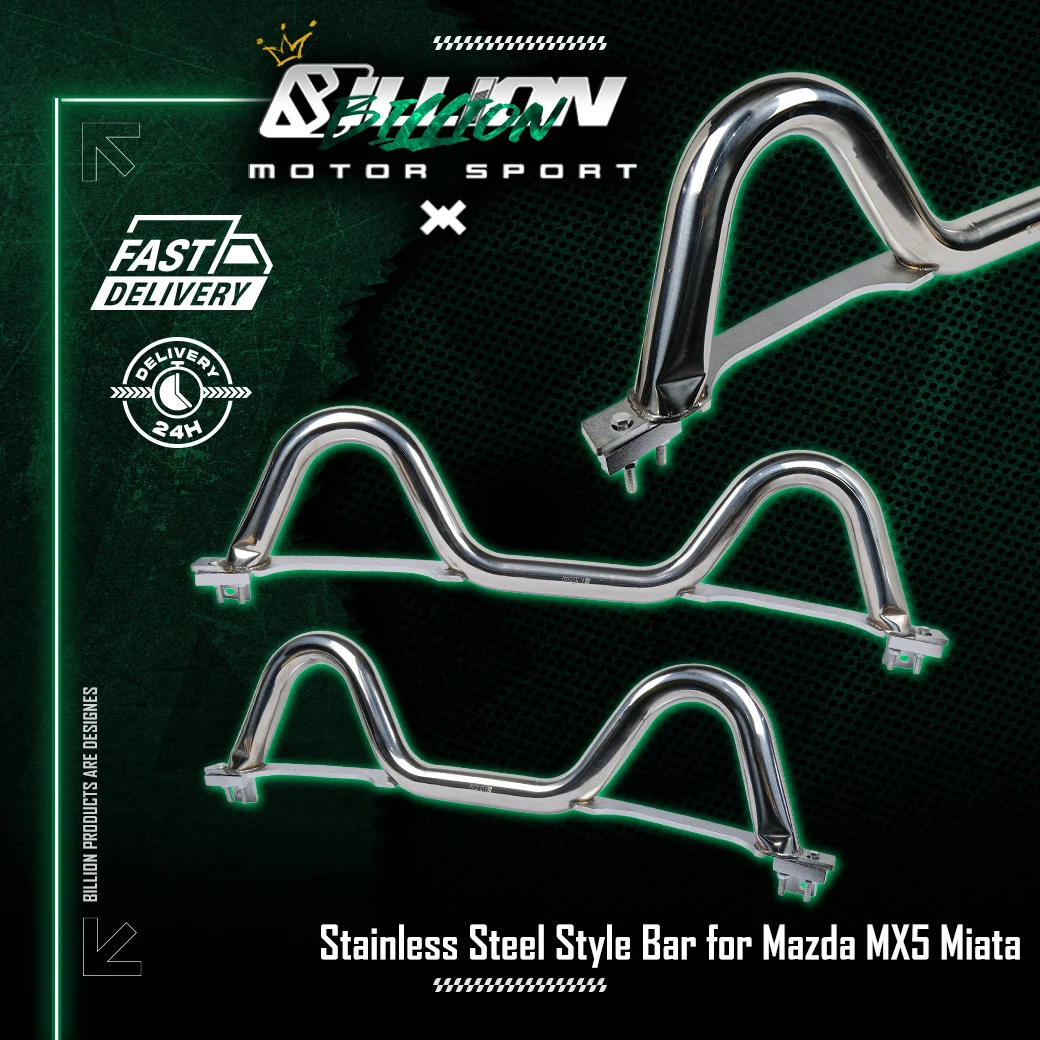 Billion โรบาร์หลัง Stainless Steel Style Bar สำหรับ Mazda MX5 Miata