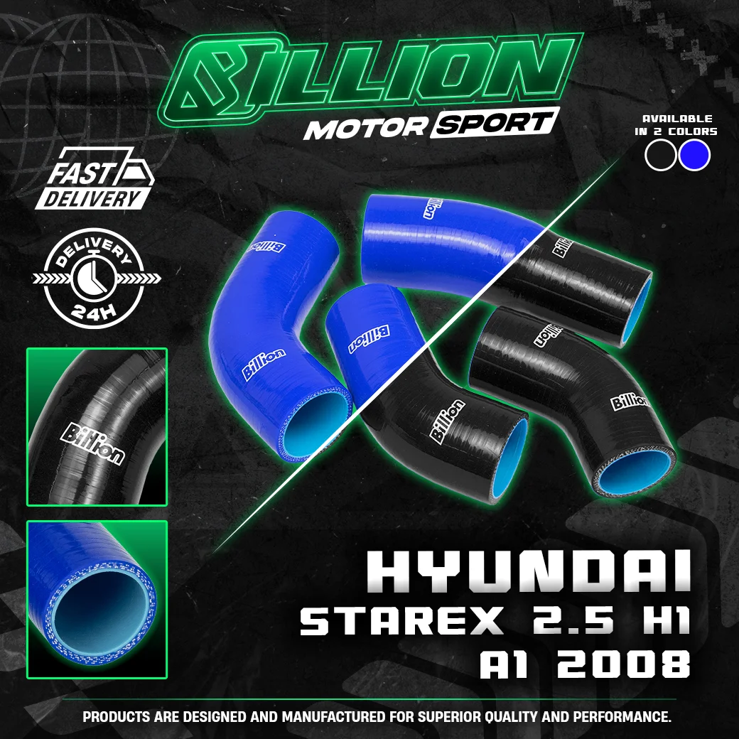 ท่ออินเตอร์ Billion Hyundai STAREX 2.5 H1 เครื่อง A1 ปี 08 [4ชิ้น-BLACK]