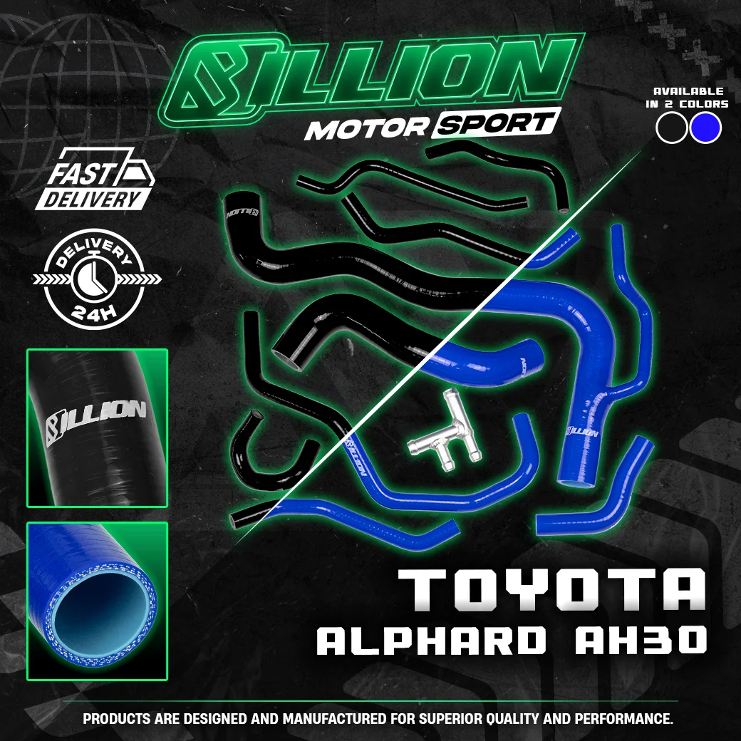 ท่อน้ำ Billion Toyota Alphard AH30 [9ชิ้น] BLACK