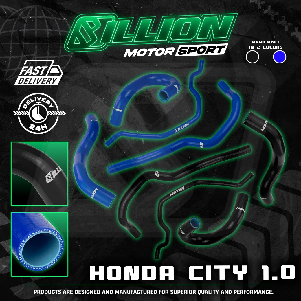 ท่อน้ำ Billion สำหรับ HONDA CITY 1.0 (4 ชิ้น) สี BLUE