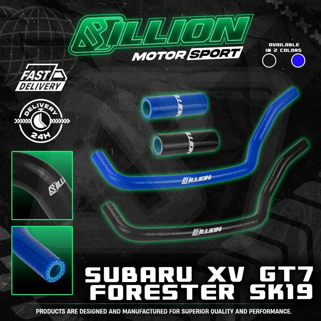 ชุดท่อน้ำ Billion ใต้คอมแอร์ สำหรับ SUBARU XV GT7 / Forester SK19 (2 ชิ้น) BLUE